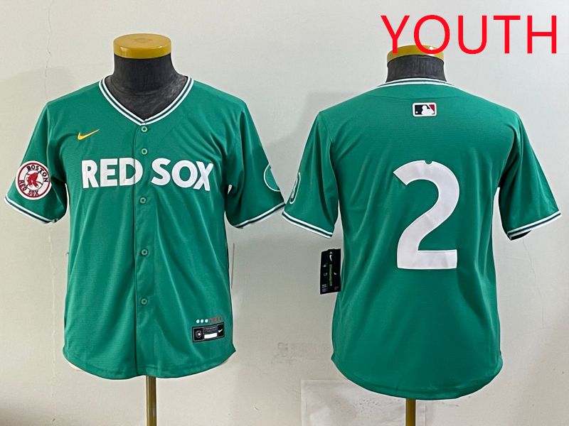 Youth 2025 Boston Red Sox 2 No Name Dark Green Joint Name Nike MLB Jersey style 18